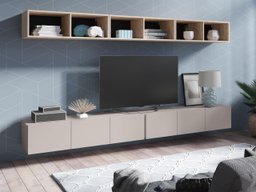 Ensemble de salon Remus XXXIII (Cachemire + Chêne Artisan)