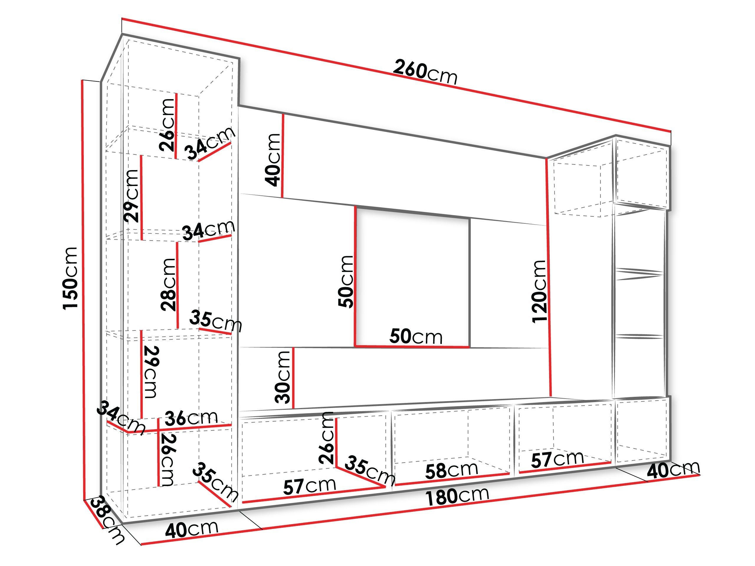 Ensemble de salon Comfivo 450 (Blanc + Marbre blanc)