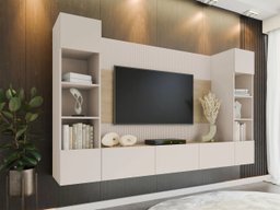 Ensemble de salon Comfivo Salix I (Beige + Chêne)