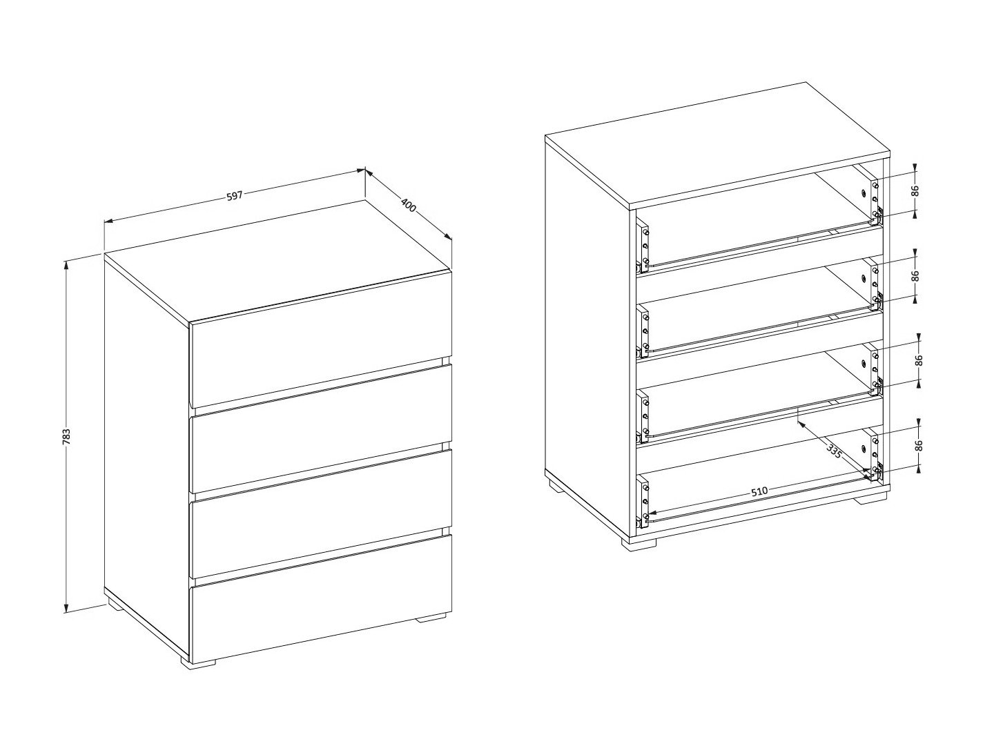 Commode Alfere 111 (Blanc)