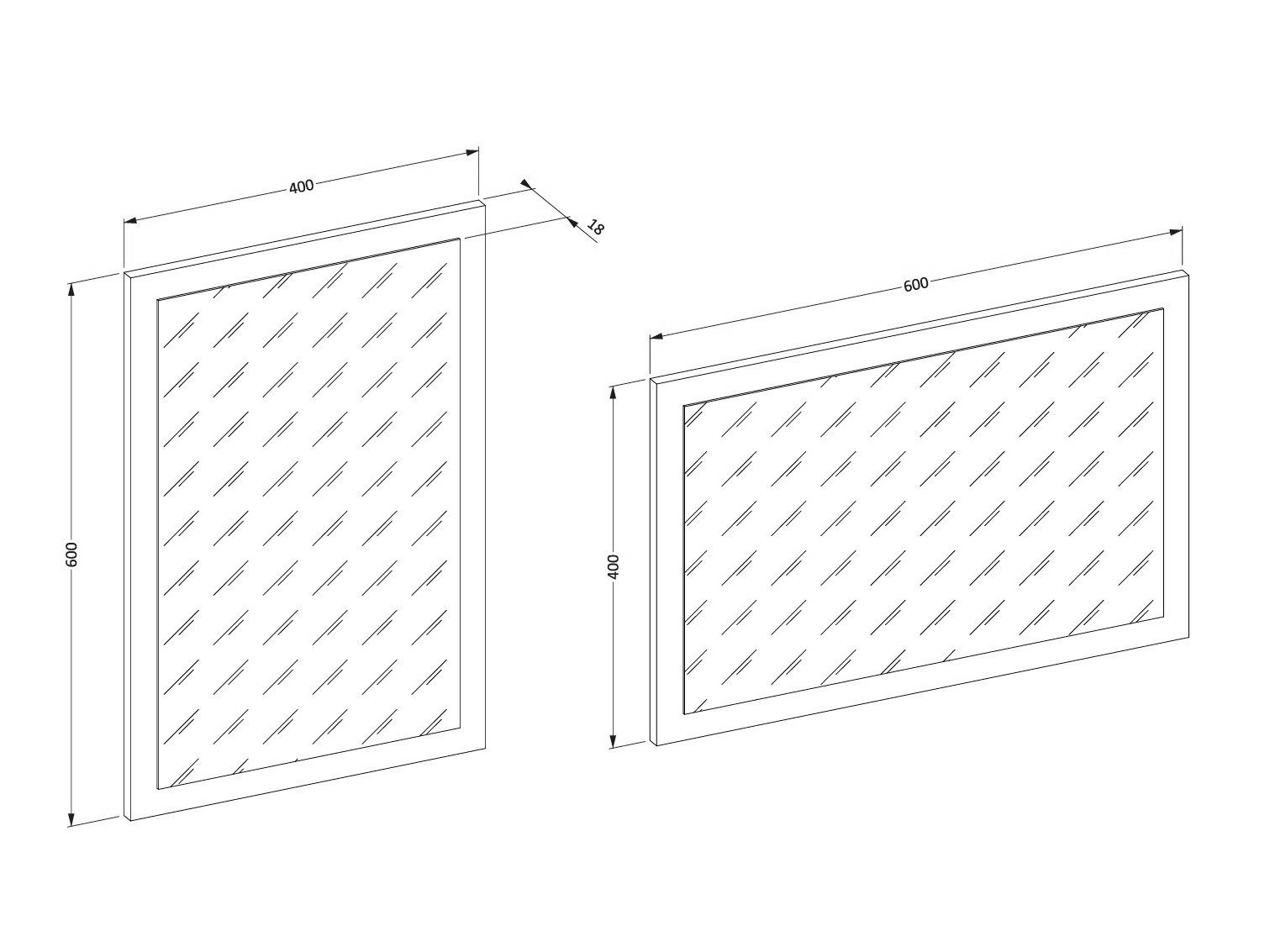 Miroir Alfere 115 (Chêne wotan)