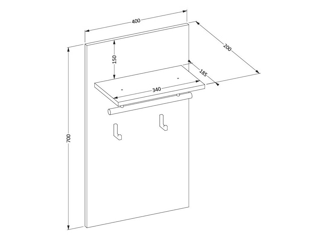 Portemanteau Alfere 114 (Blanc)