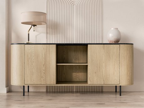 Buffet Comfivo Livtena 101 (Marbre noir + Noir)
