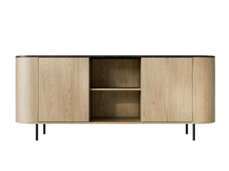 Buffet Comfivo Livtena 101 (Marbre noir + Noir)