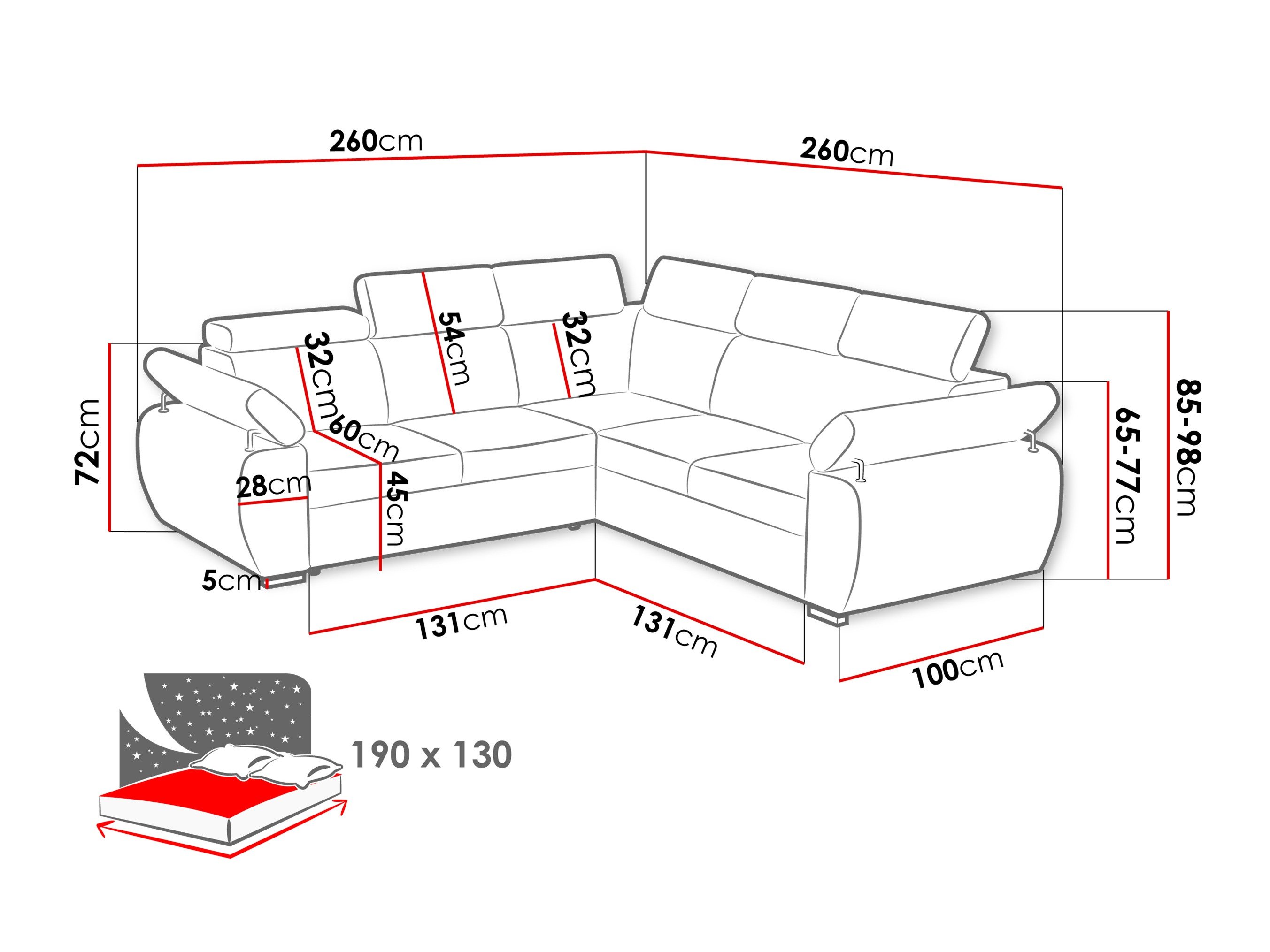 Canapé d'angle Columbus 215 (Aragon 80)