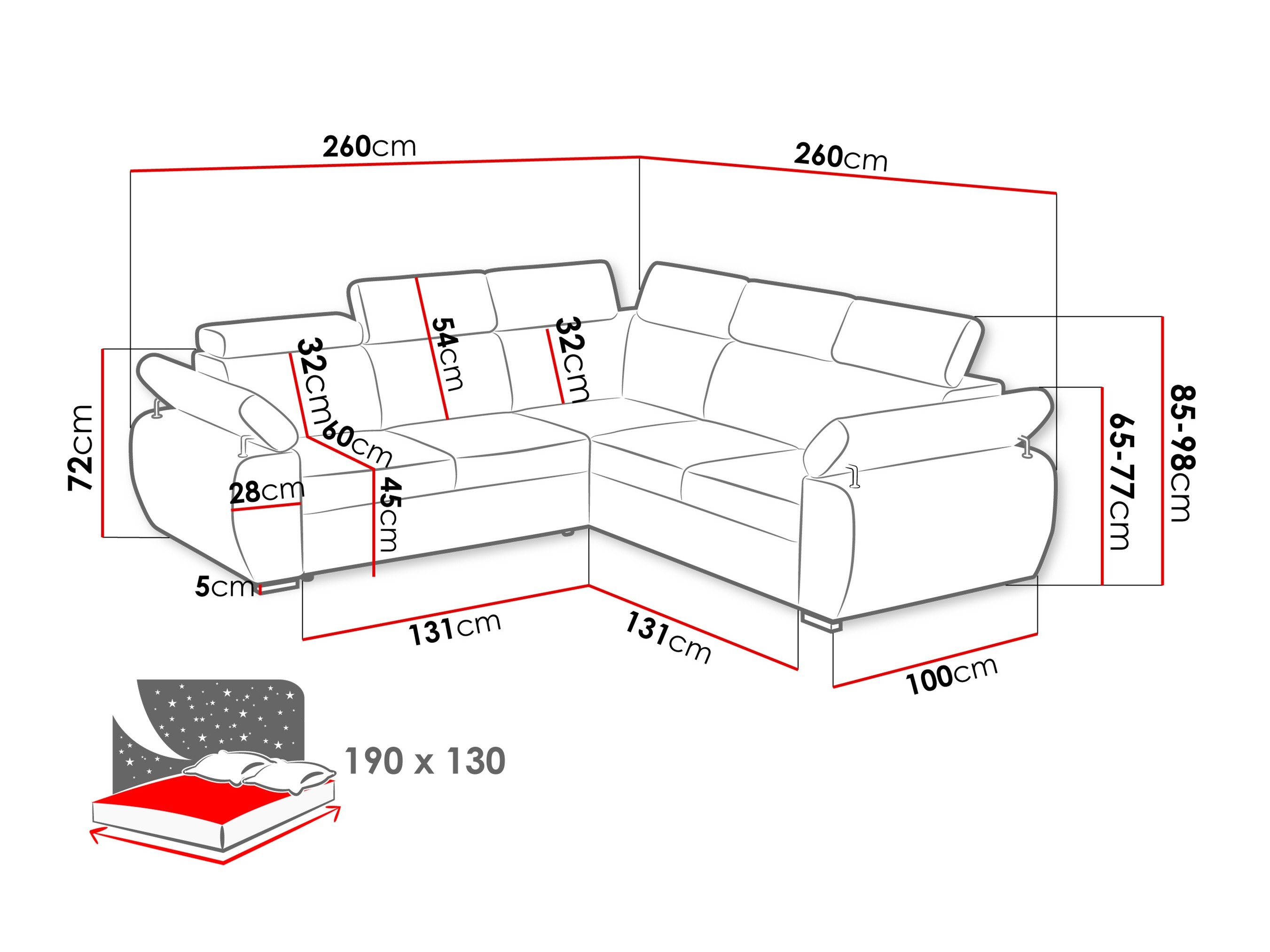 Canapé d'angle Columbus 215 (Paros 04)