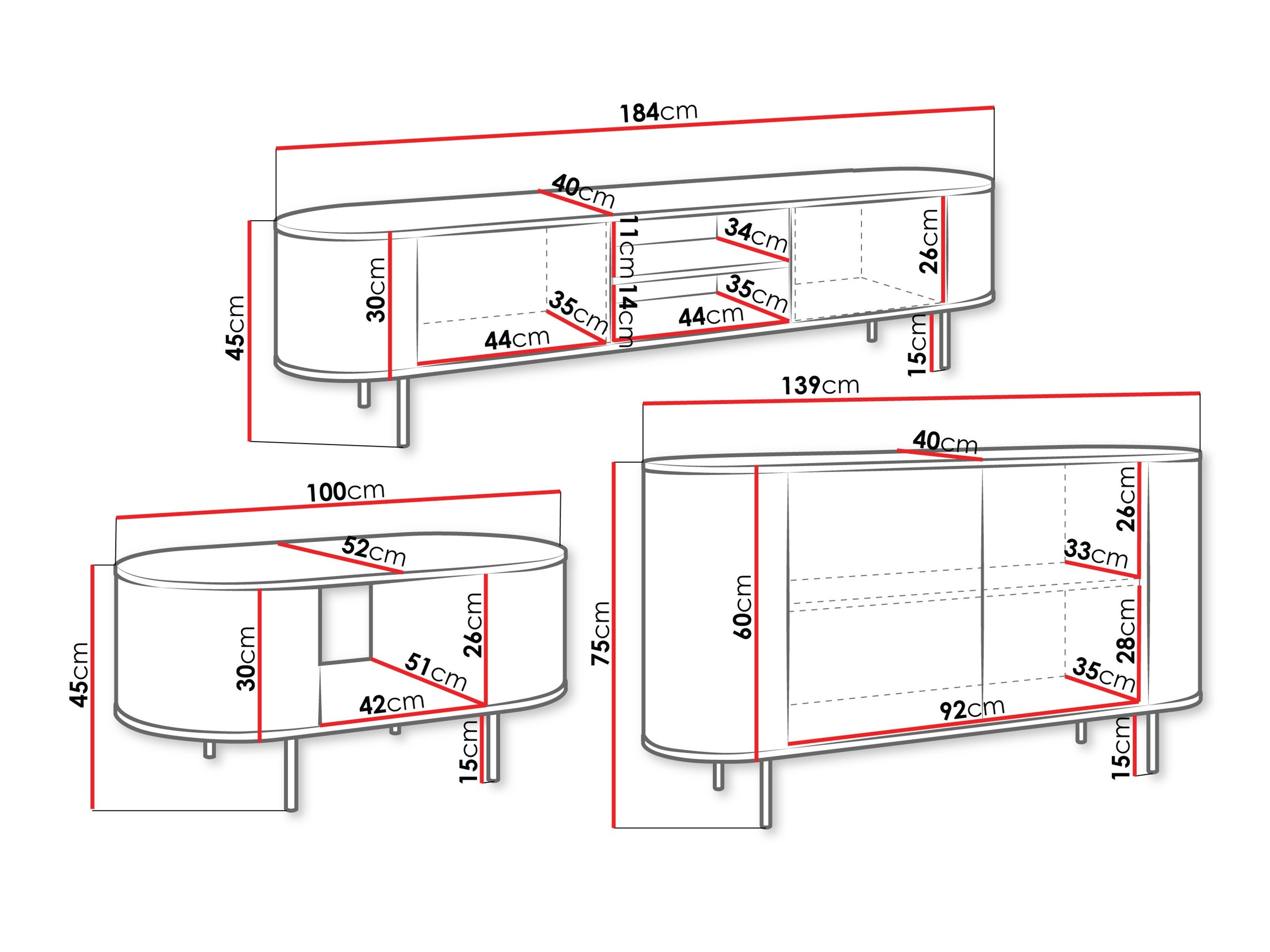 Ensemble de salon Comfivo Livtena 105 (Marbre blanc + Doré)