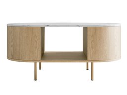 Table basse Comfivo Livtena (Marbre blanc + Doré)