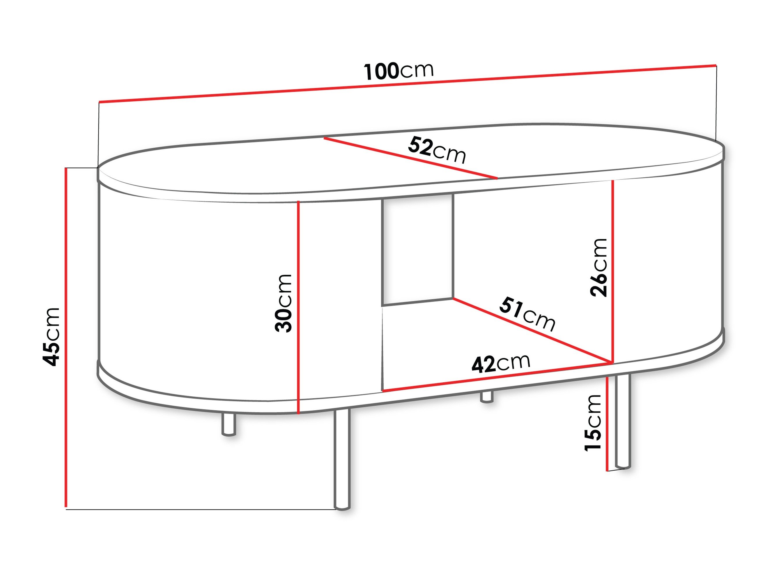 Table basse Comfivo Livtena (Marbre noir + Noir)