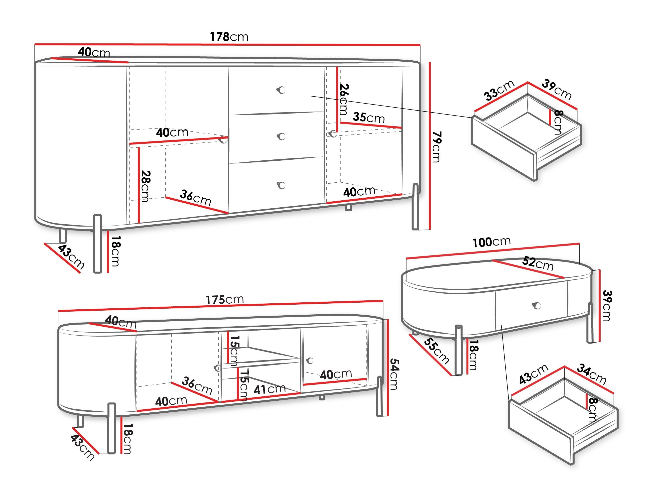 Ensemble de salon Comfivo Mirsoni 105
