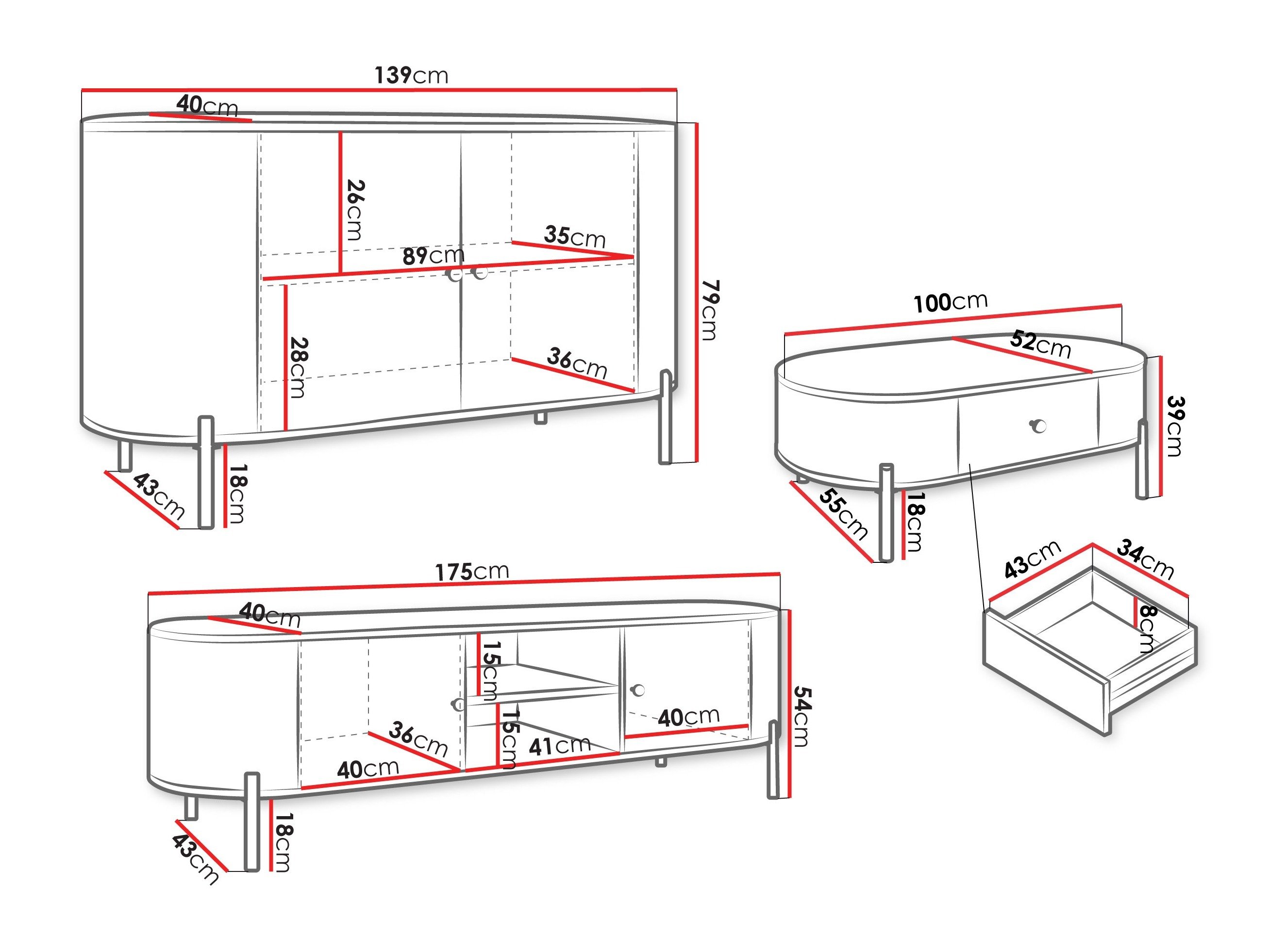 Ensemble de salon Comfivo Mirsoni II