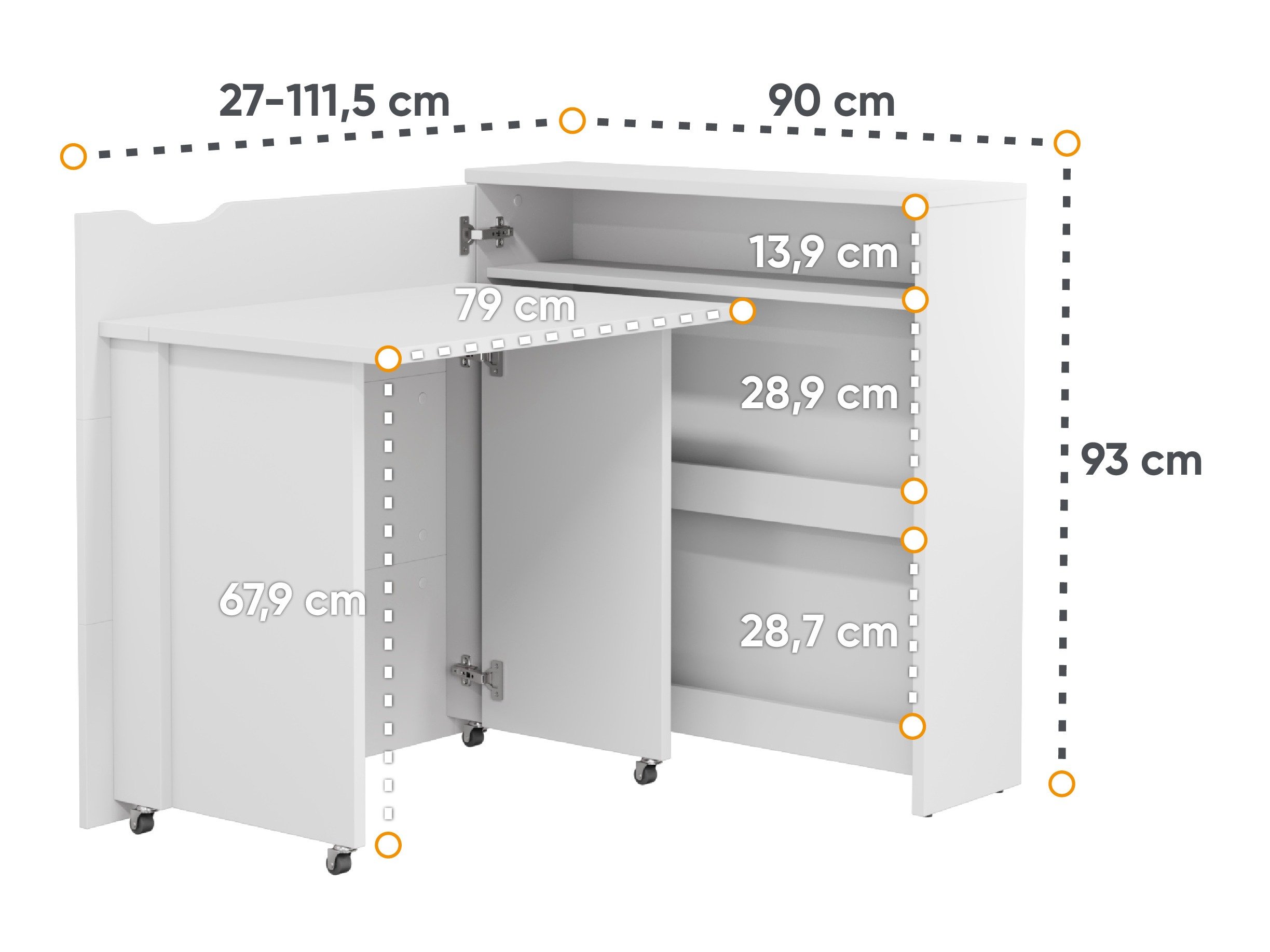 Bureau d'angle Concept Pro Lenart II (Cachemire)