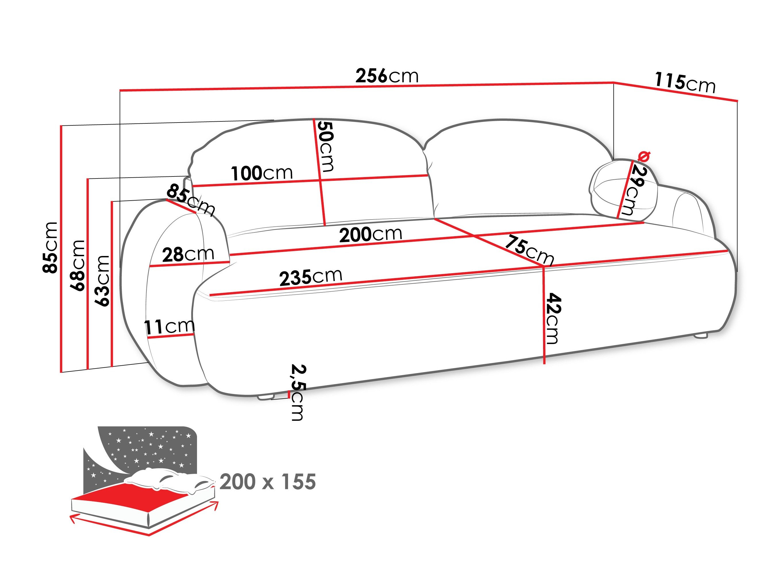 Canapé convertible TrendyNest 114 (Now Or Never 16)
