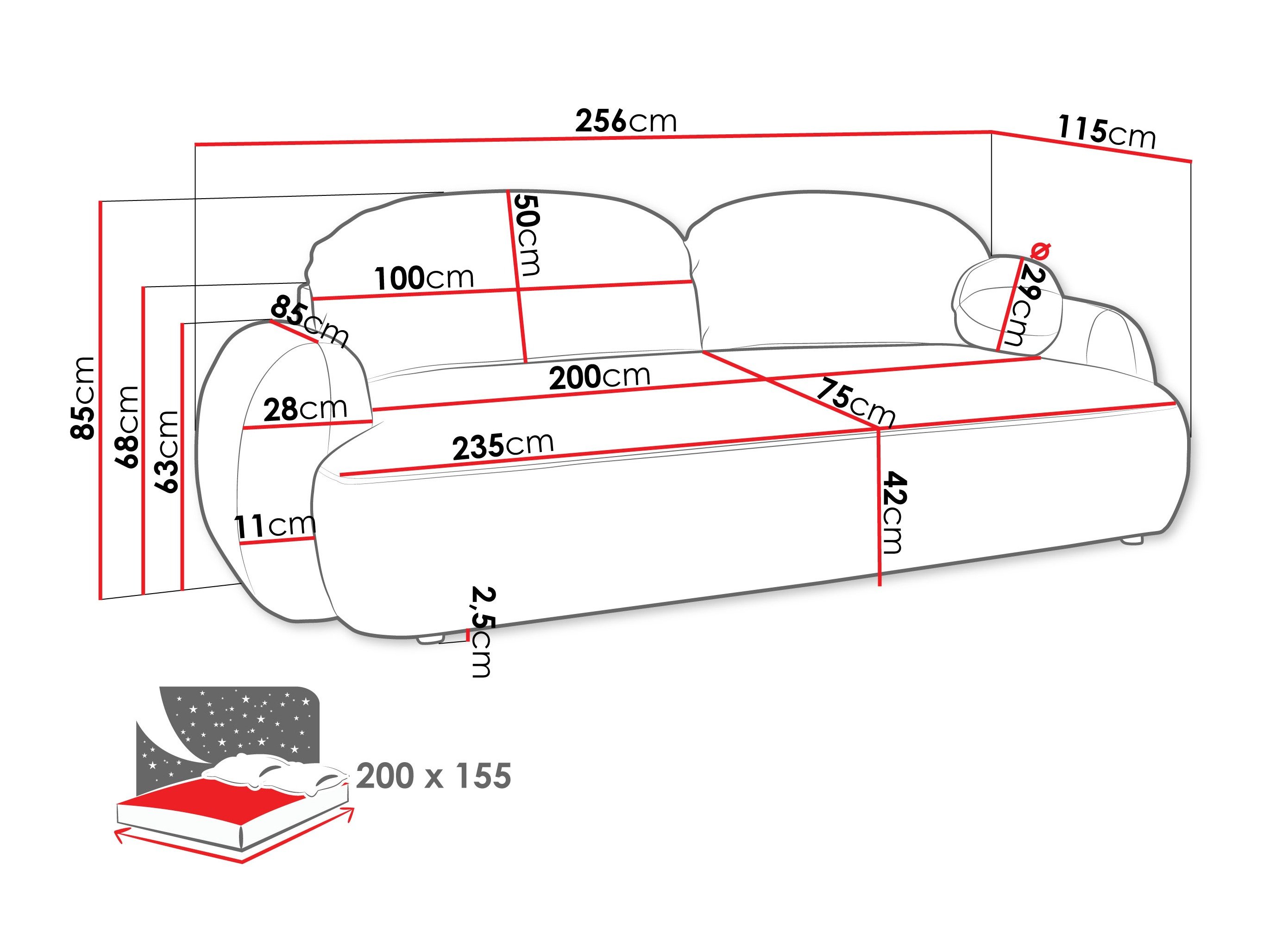 Canapé convertible TrendyNest 114 (Now Or Never 18)