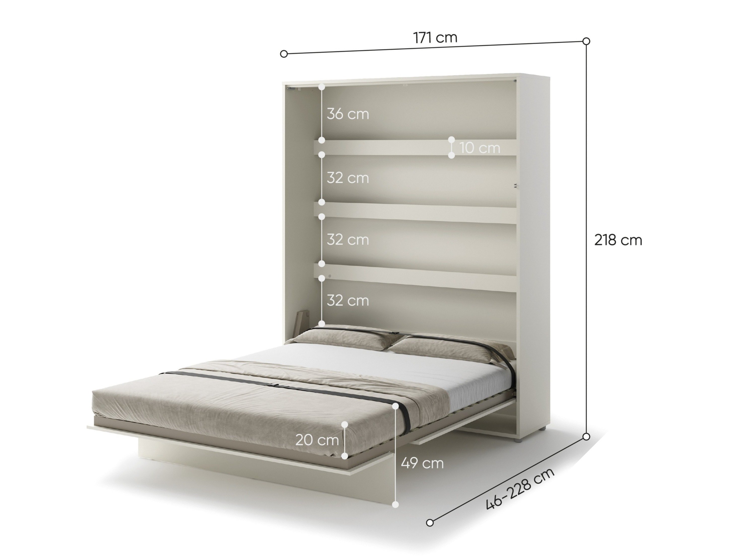 Lit escamotable Concept Pro Lenart Levfere 102 (Cachemire)