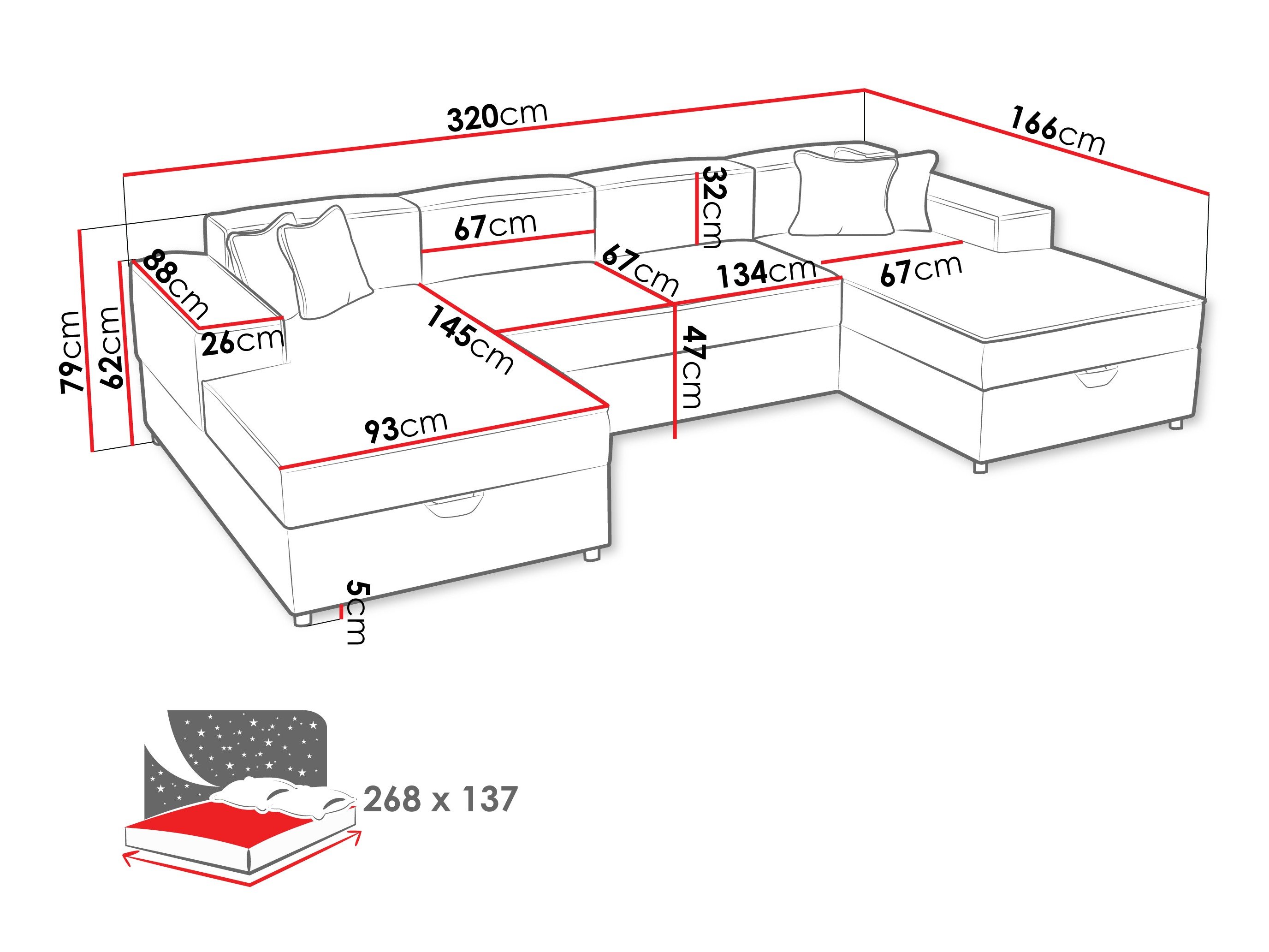 Canapé d'angle Clovis 115 (Coral 65)