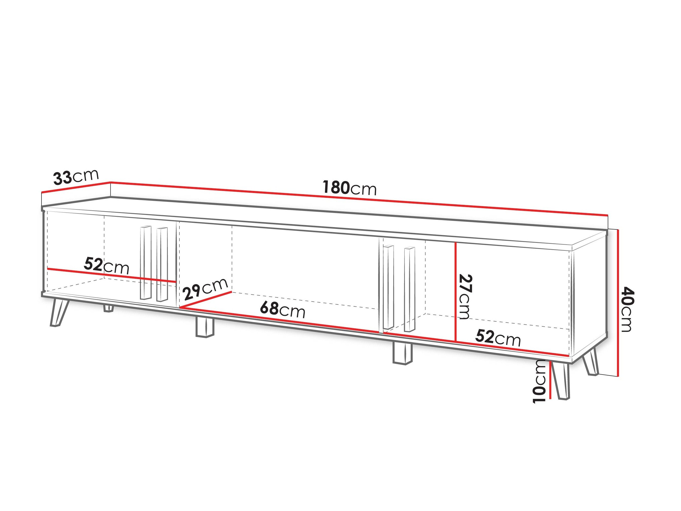 Meuble TV Facetor (Chêne Artisan + Graphite)