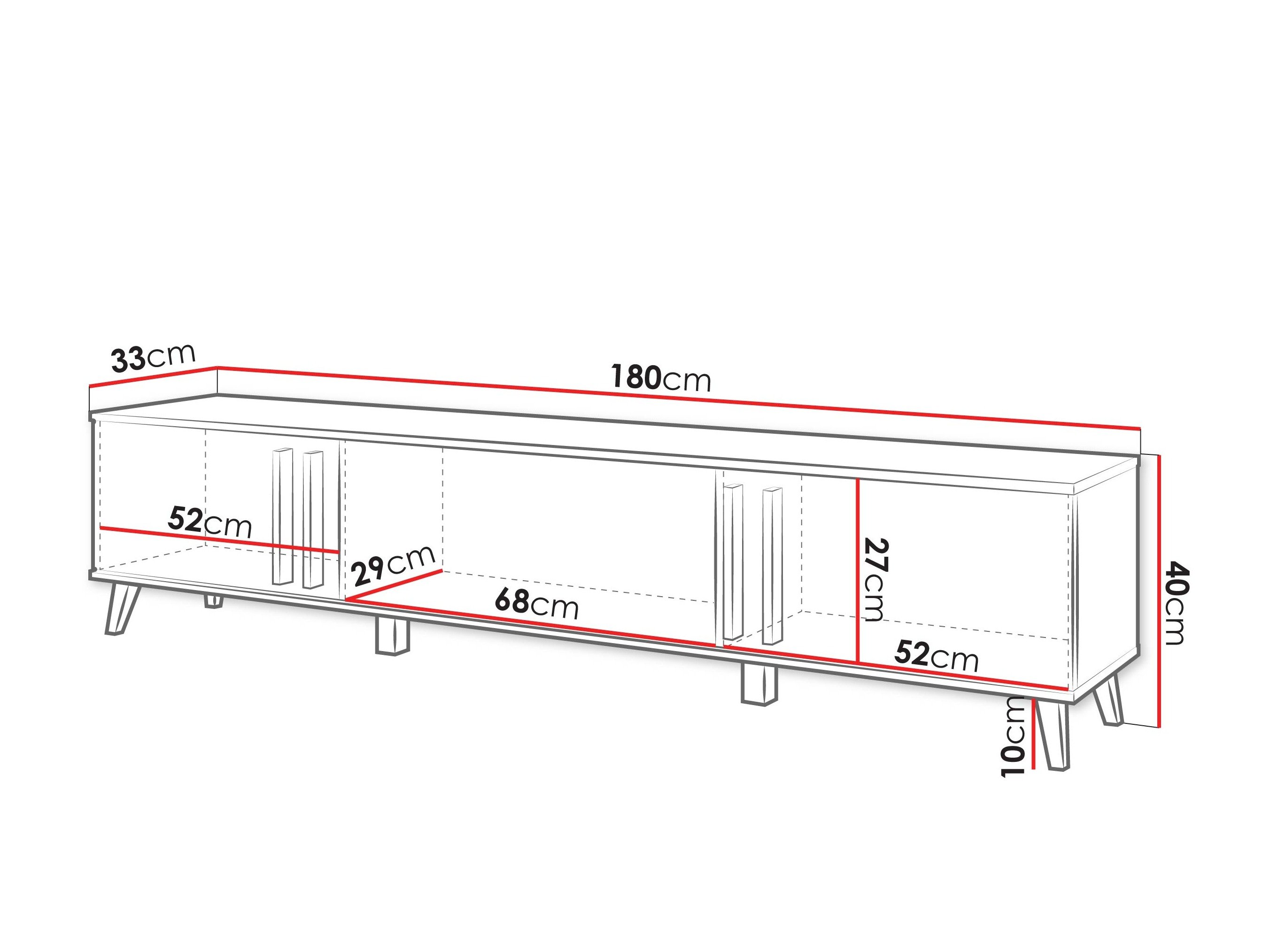 Meuble TV Temora 101 (Graphite)