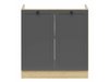 Armoire modulaire pour évier avec portes Classic Grey Oak 101