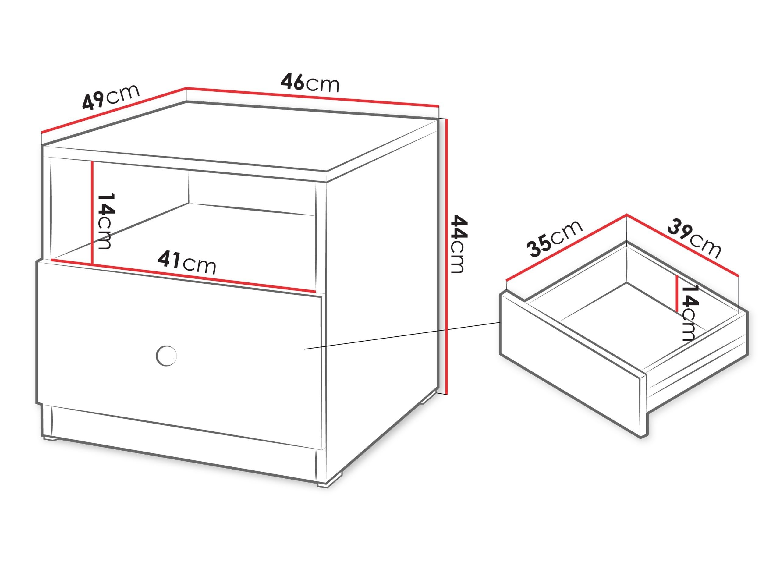 Table de chevet Comfivo Lenitas