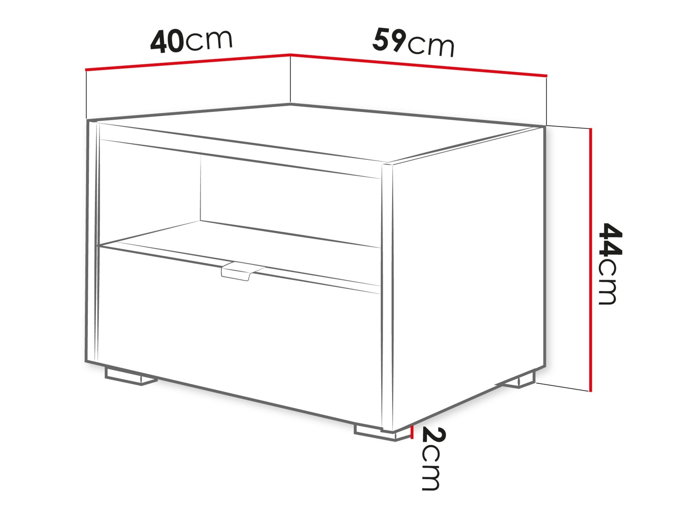 Table de chevet Comfivo Vomoro 104