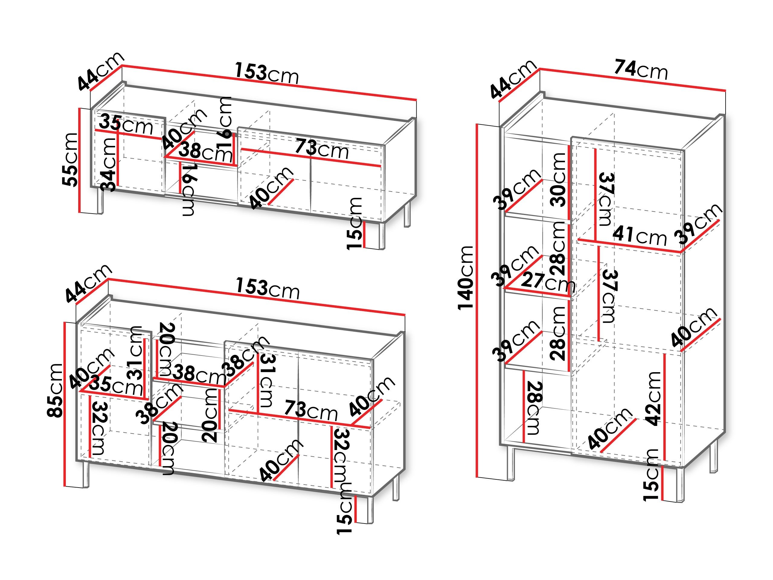 Ensemble de salon Veldome 103 (Noir + Brun clair)