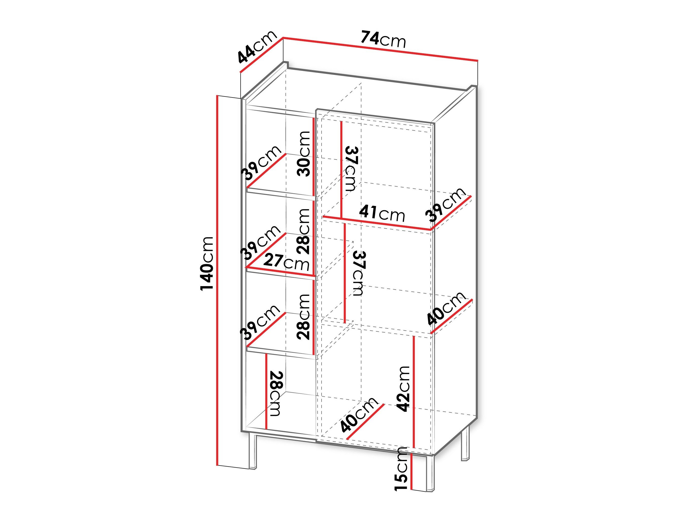 Étagère Veldome 101 (Cachemire + Chêne)