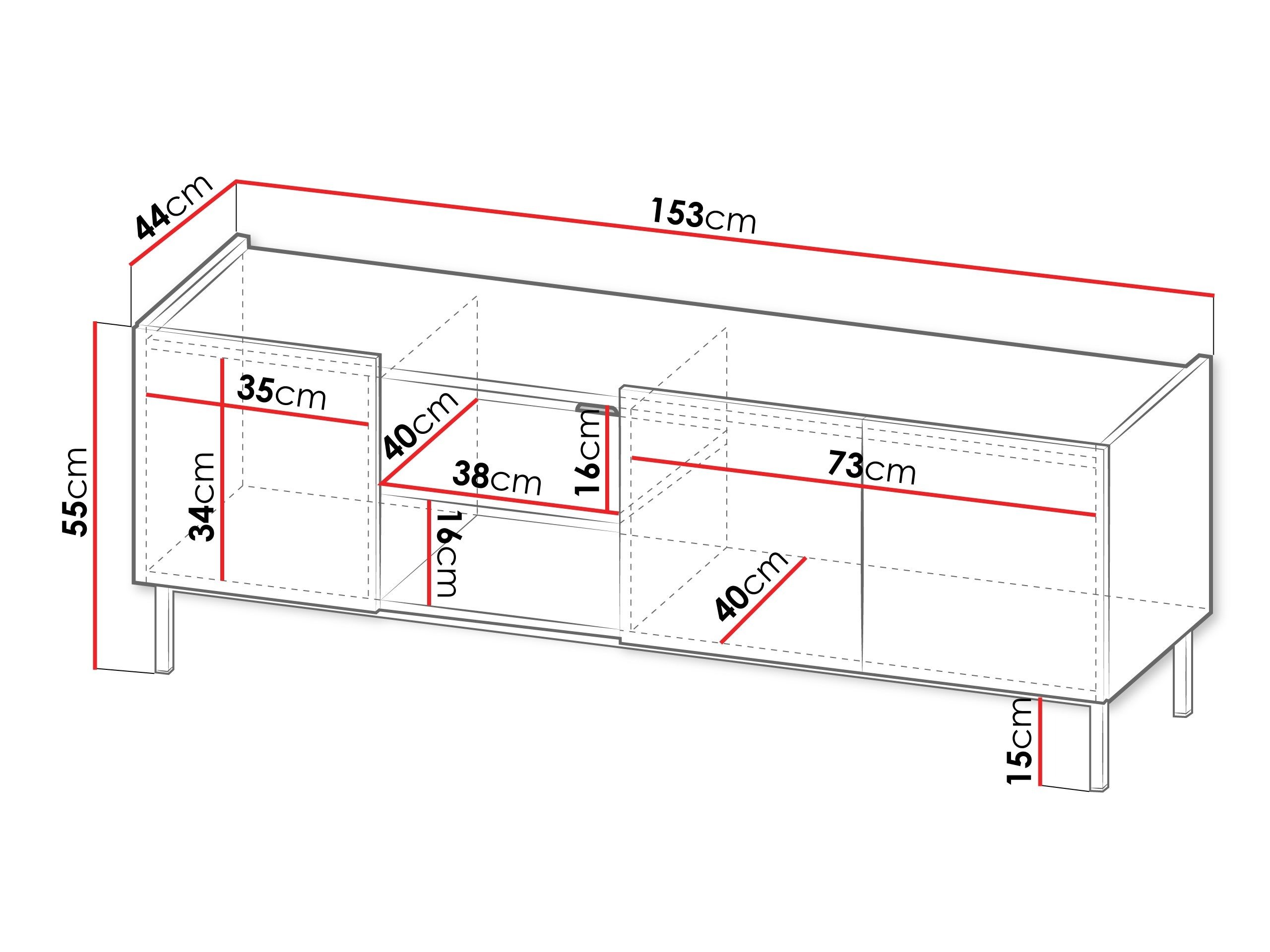Meuble TV Veldome 102 (Cachemire + Chêne)