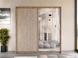 Armoire Gemes (Chêne wotan + Blanc)