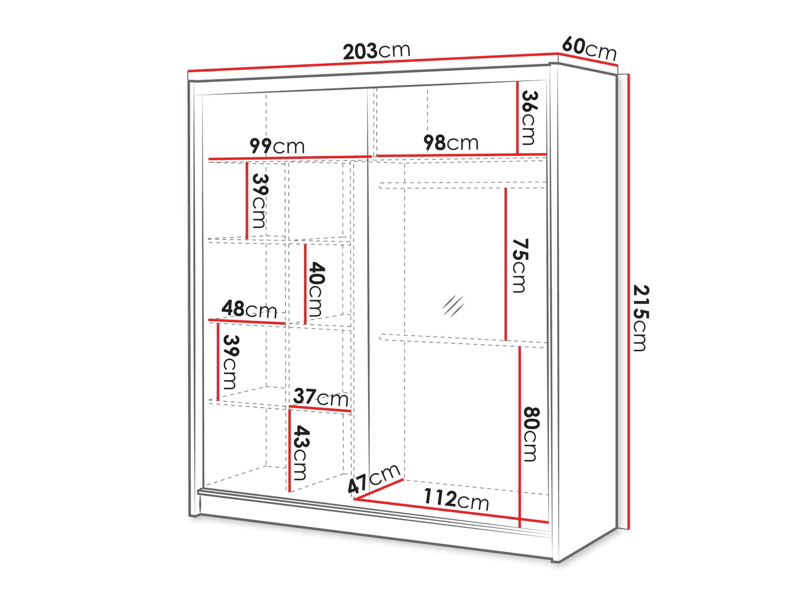 Armoire Gemes (Chêne wotan + Blanc)