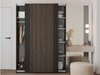 Armoire Austin 371 (Chêne foncé + Noir)
