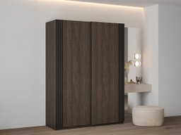 Armoire Austin 371 (Chêne foncé + Noir)