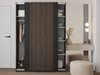 Armoire Austin 371 (Chêne foncé + Noir)