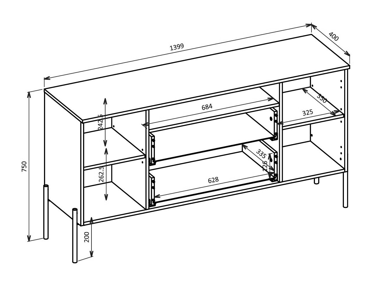 Commode Levtenu 114 (Cachemire)