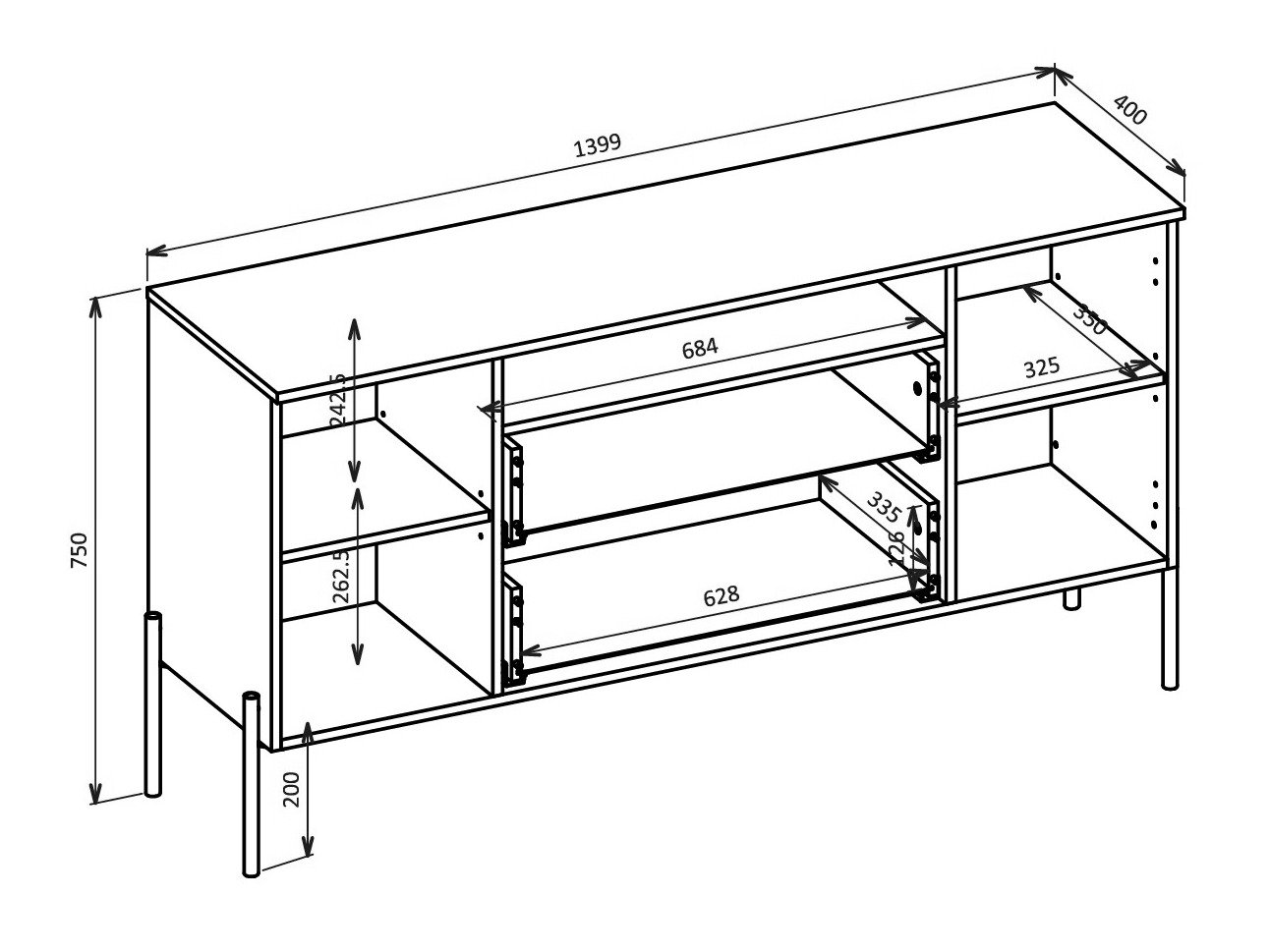 Commode Levtenu 115 (Cachemire)