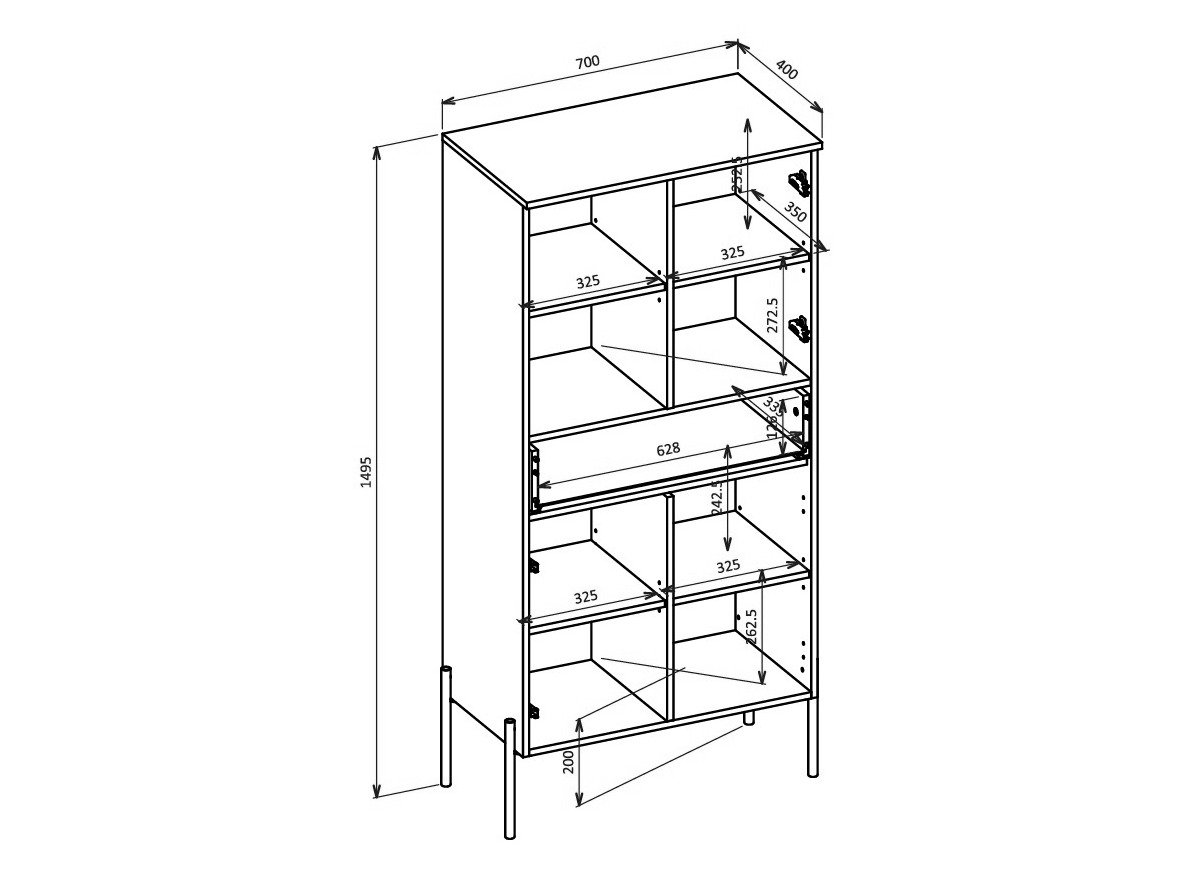 Étagère Levtenu 110 (Chêne + Cachemire)