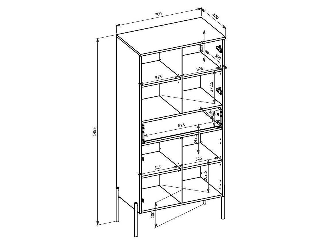 Étagère Levtenu 110 (Chêne)