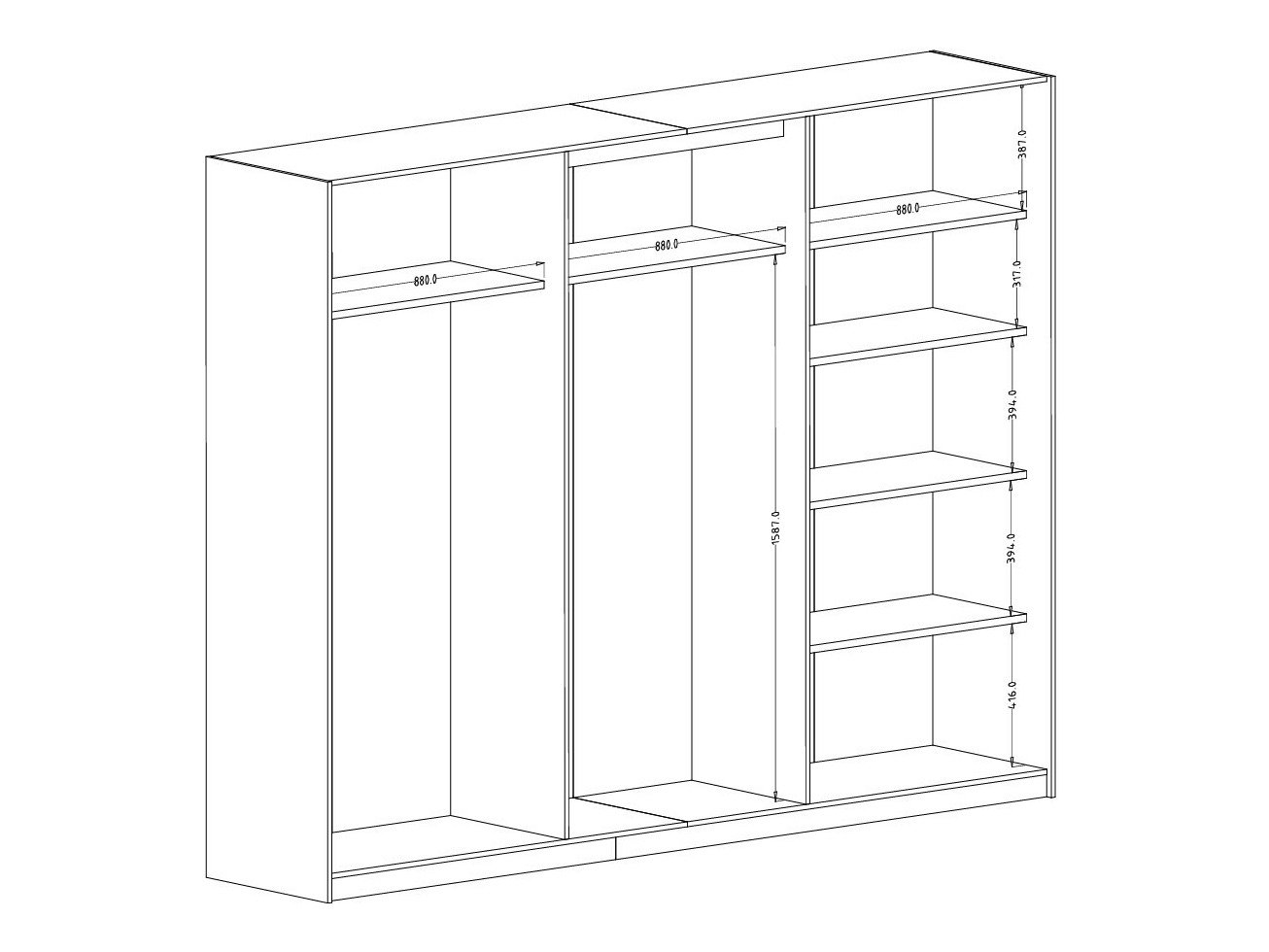 Armoire Austin 370 (Cachemire + Congo)