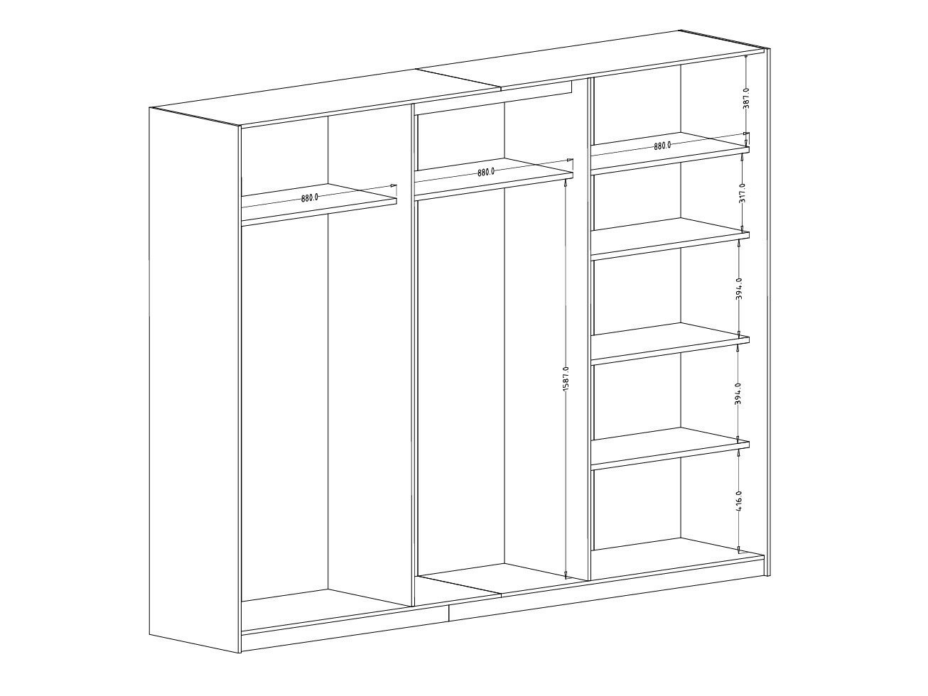 Armoire Austin 370 (Chêne)