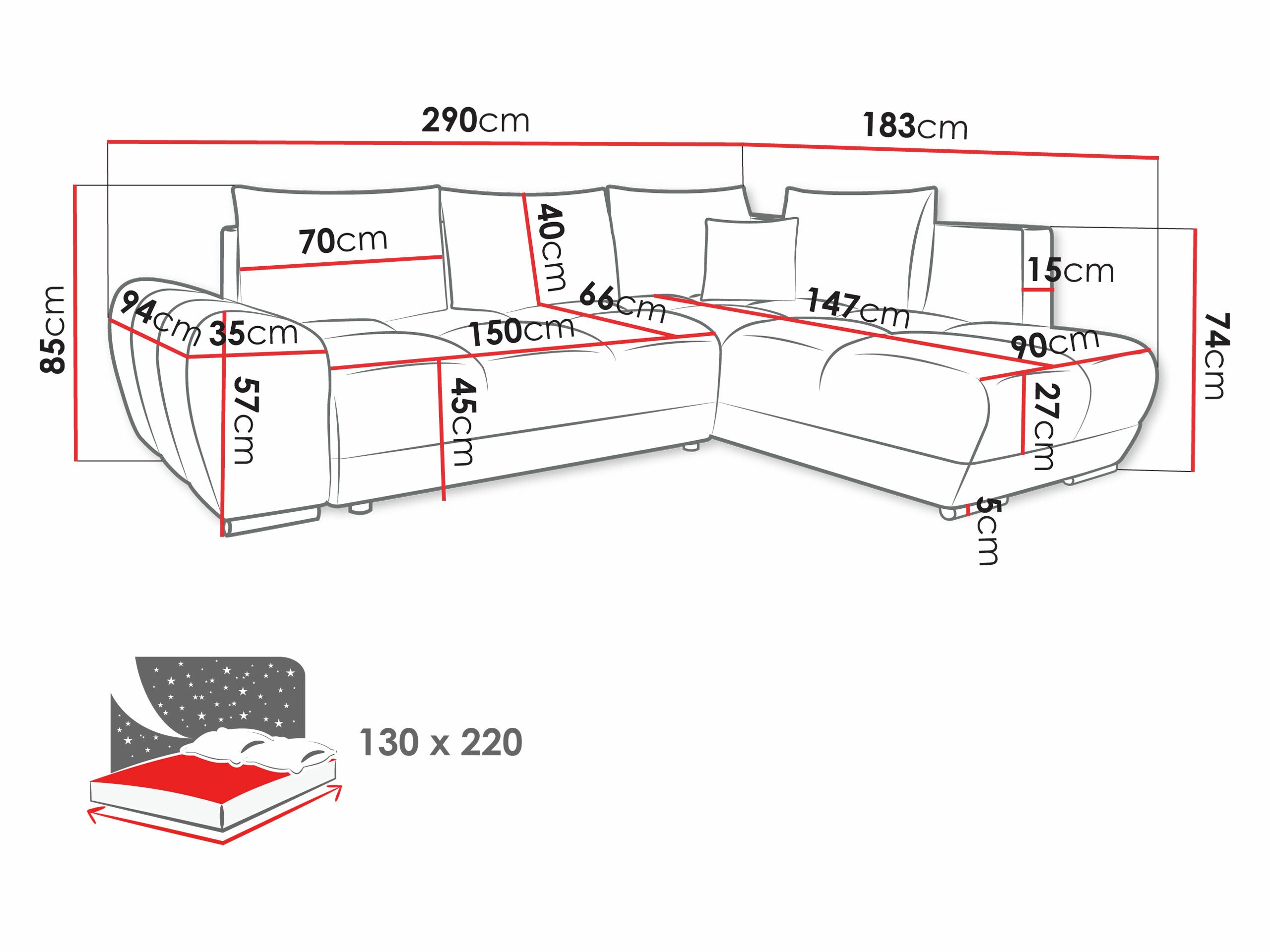 Canapé d'angle Camden 107 (Velo 636)
