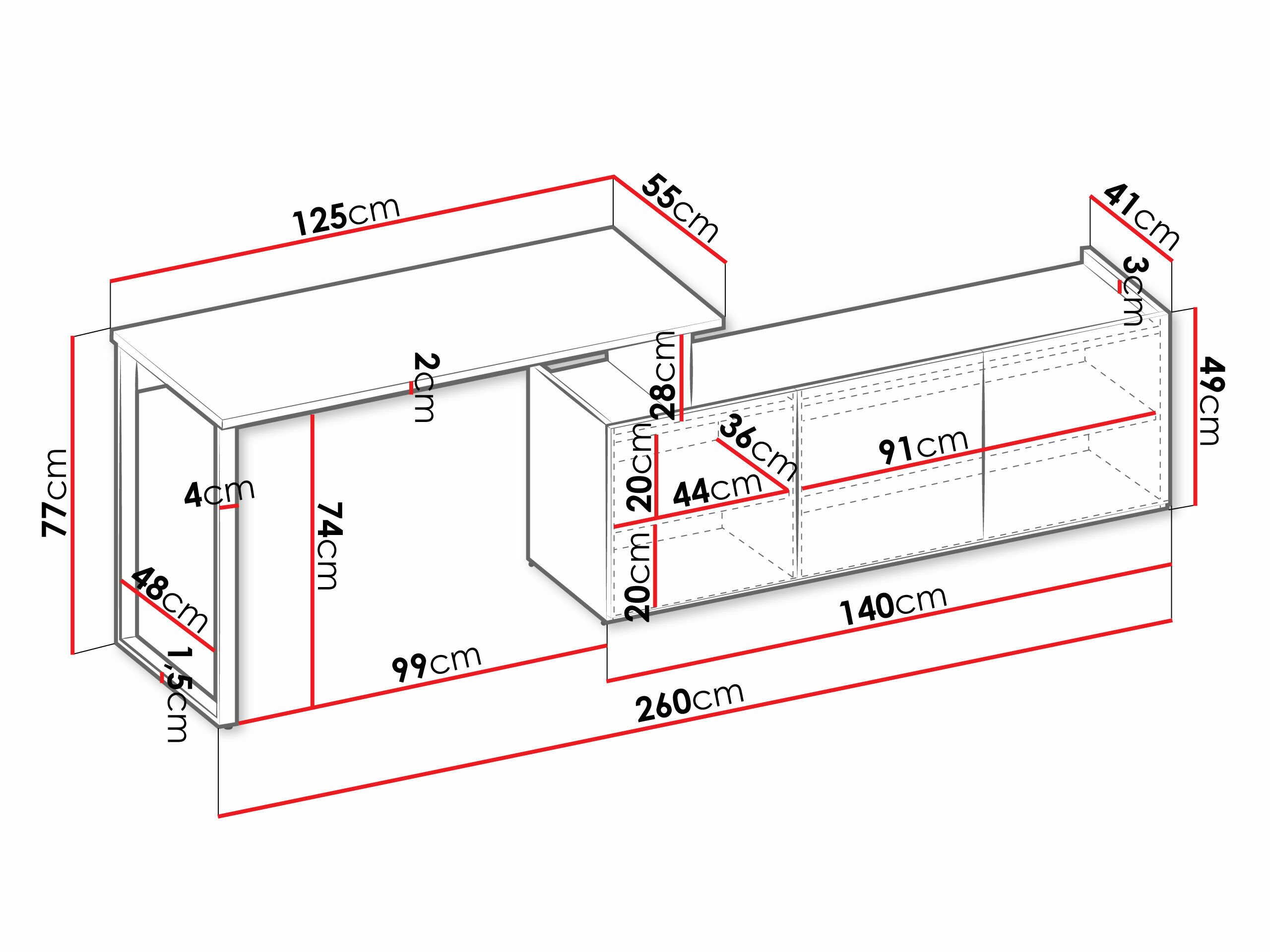 Bureau d'angle Tivseva 109