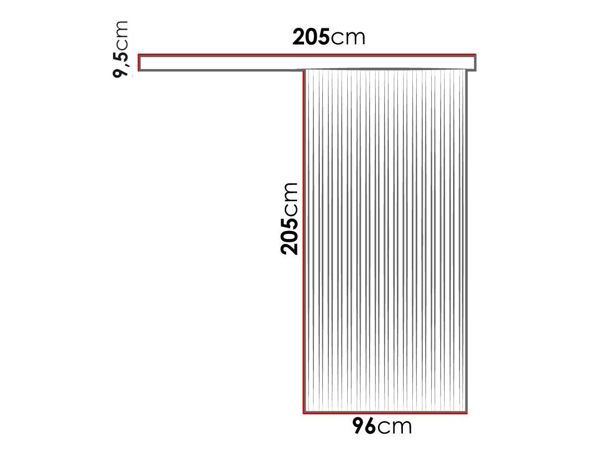 Porte coulissante Dover 203 (Chêne doré artisanal + Noir)