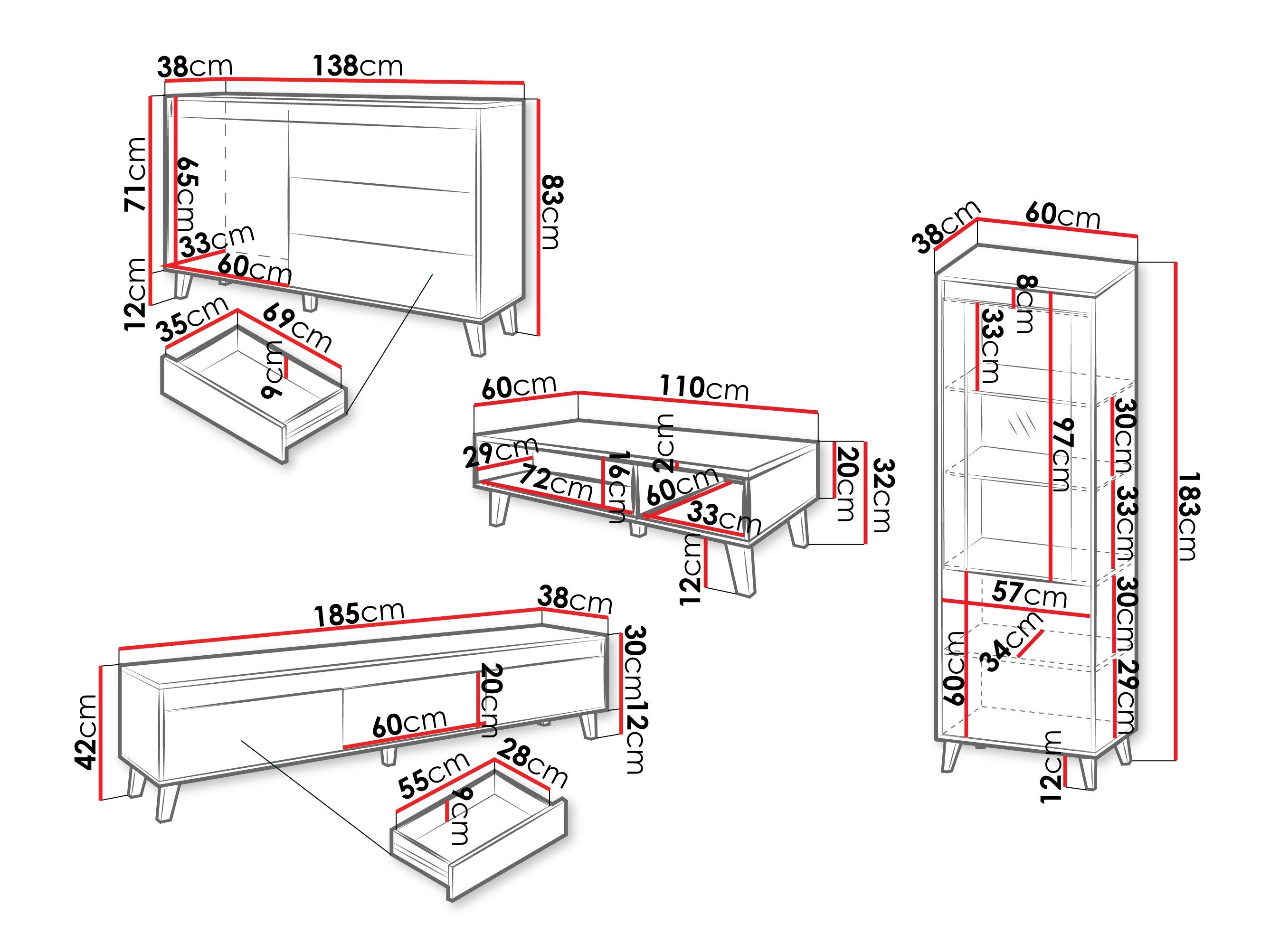 Ensemble de salon Melevara 106