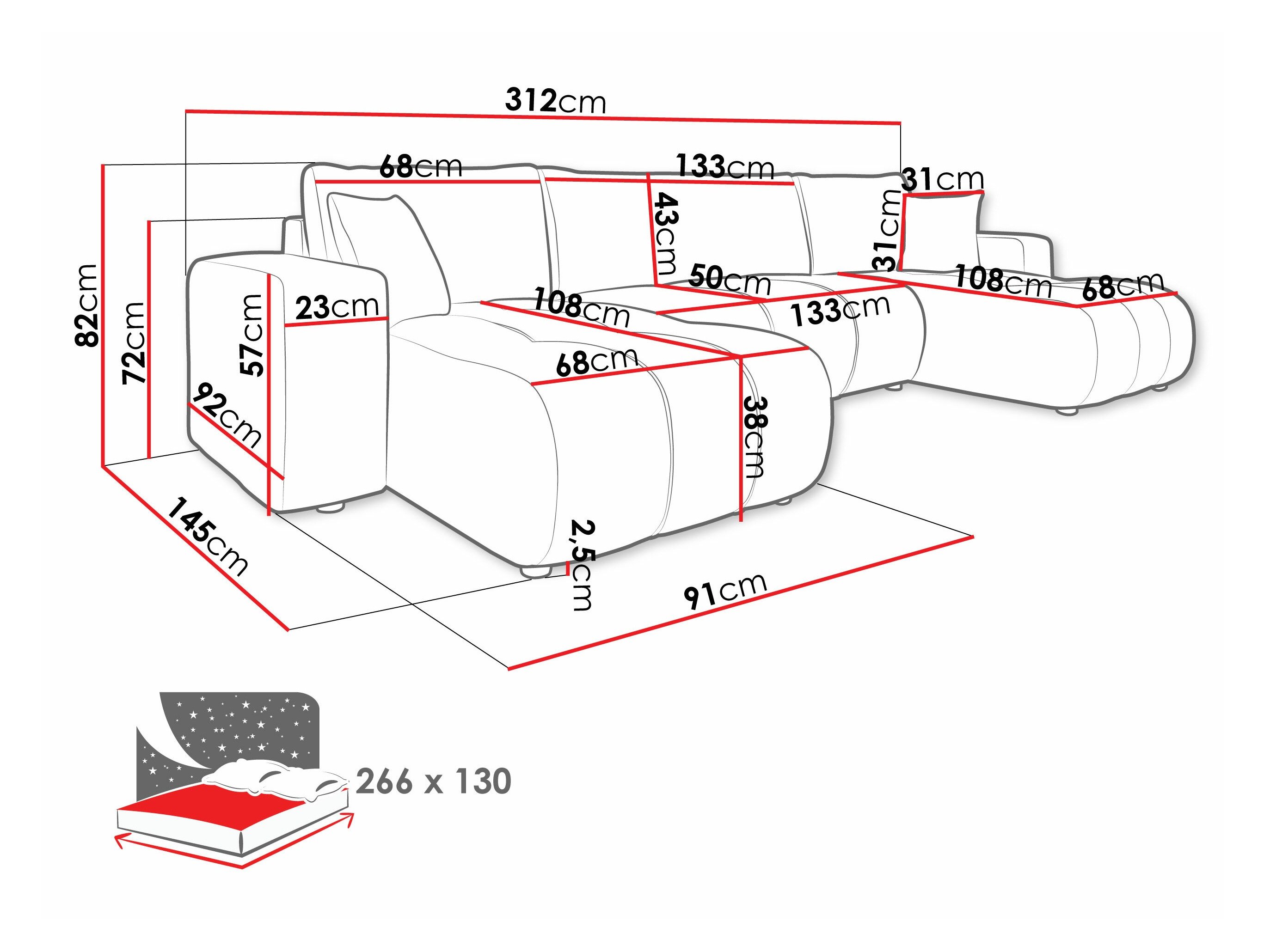 Canapé d'angle Comfivo Laurus II (Velo 633)