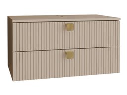 Armoire de salle de bains murale pour lavabo Panium (Brun clair)