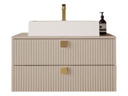 Armoire de salle de bains murale pour lavabo Panium (Brun clair)