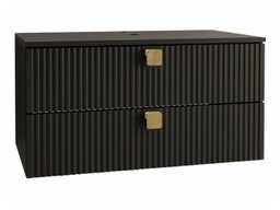 Armoire de salle de bains murale pour lavabo Panium (Noir)