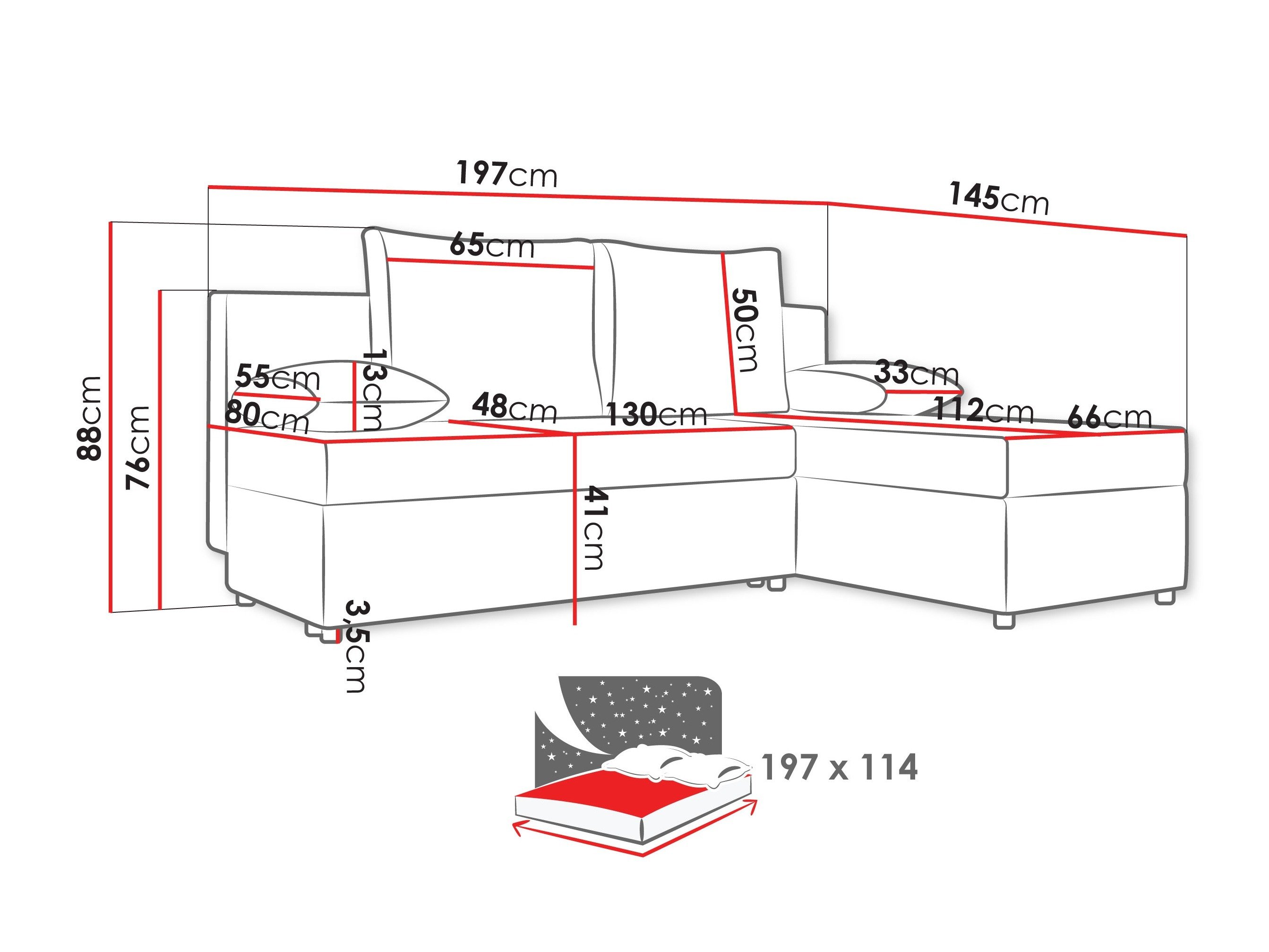 Canapé d'angle Euclid 100 (Poso 100)