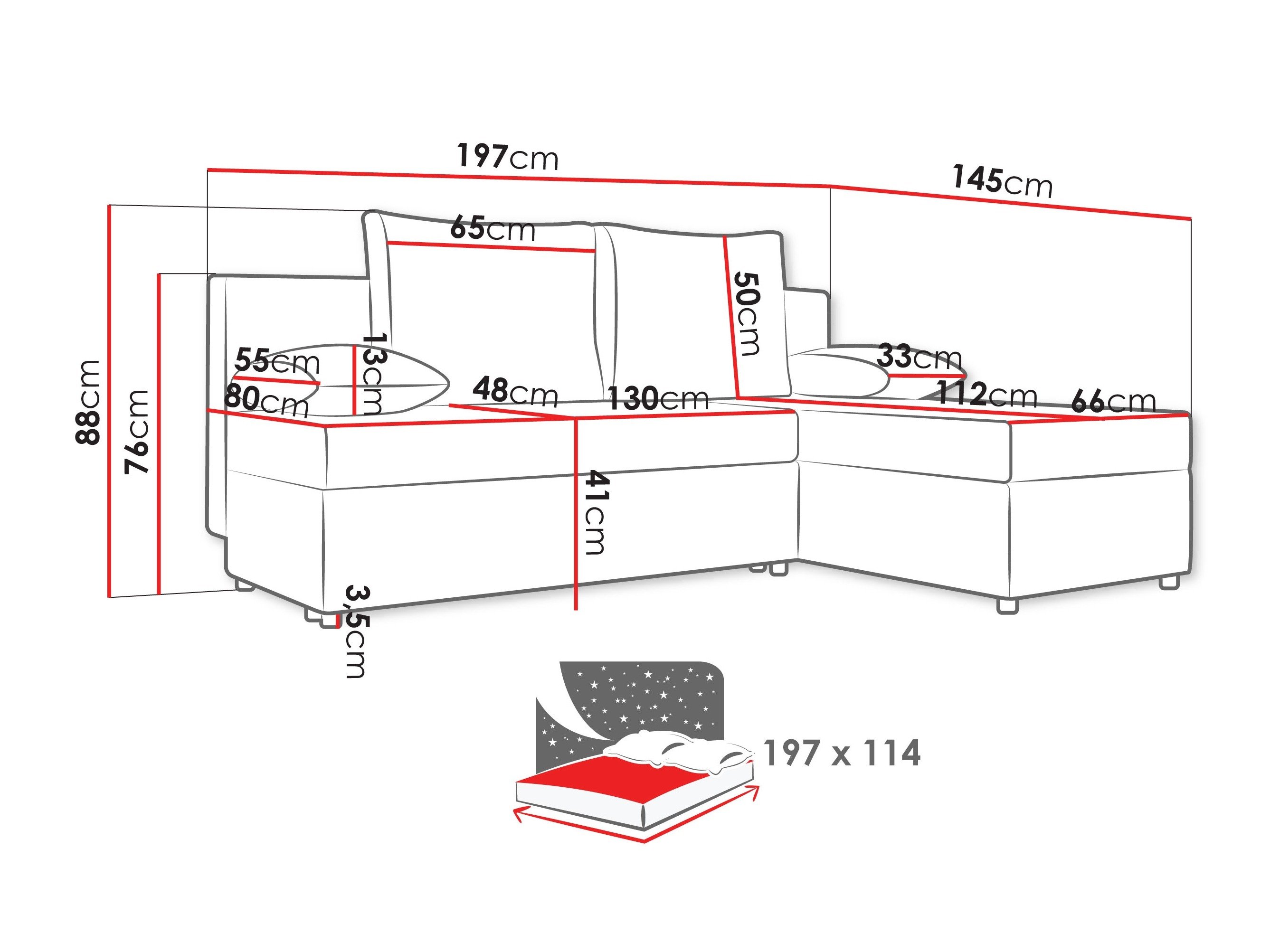 Canapé d'angle Euclid 100 (Poso 110)