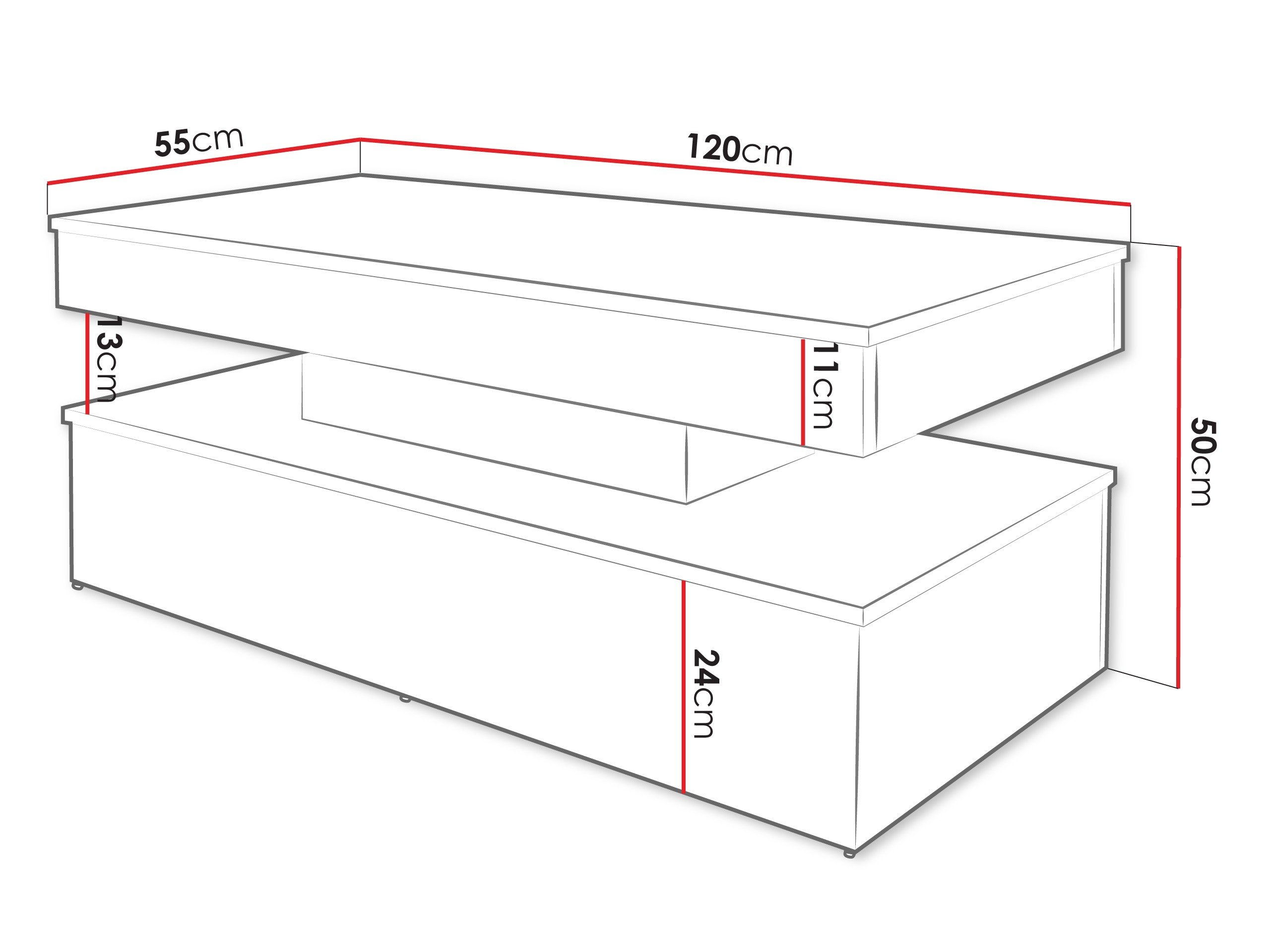 Table basse Monfero 100 (Brun clair)
